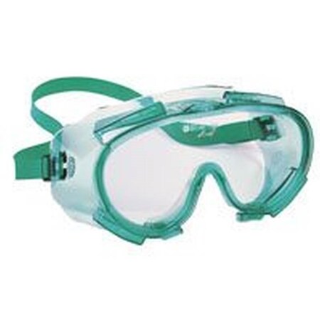 Jackson Safety SAFETY Series 14387 Safety Goggles, Anti-Fog Lens, Polycarbonate Lens, PVC Frame, Green Frame 3000013